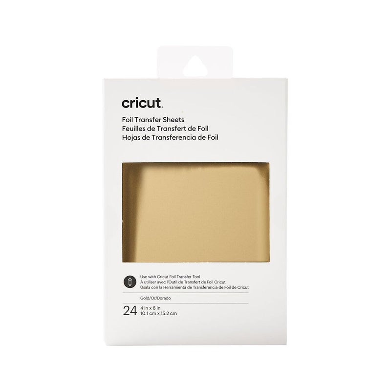 Cricut Gold | 10.1cm x 15.2cm (4" x 6") | 24 x Sheets | for use Foil Transfer Tool (Sold Separately) - Image 1