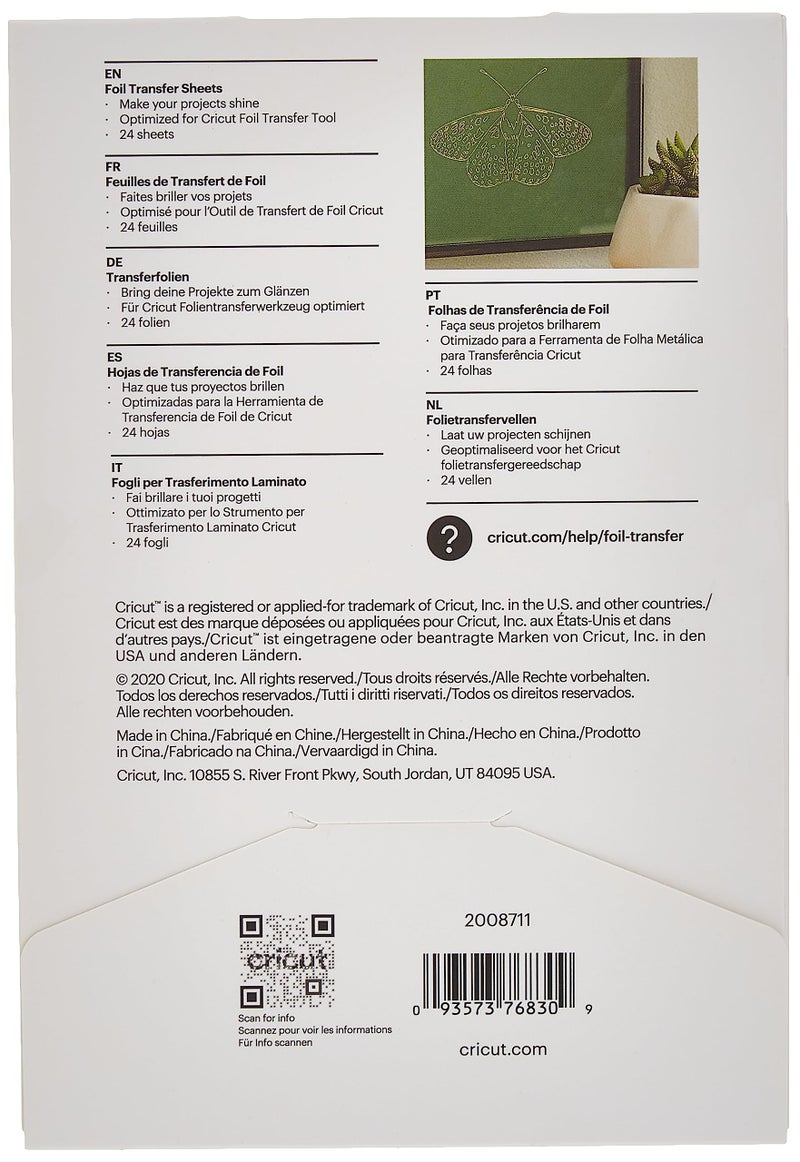 Cricut Gold | 10.1cm x 15.2cm (4" x 6") | 24 x Sheets | for use Foil Transfer Tool (Sold Separately) - Image 3