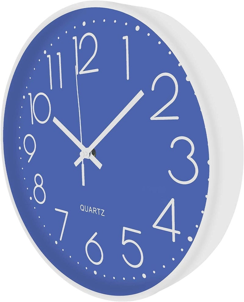 Rylan Wall Clock 12" Silent Quartz Decorative Latest Wall Clock Non-Ticking Classic Clock Battery Operated Round Easy to Read for Room/Home/Kitchen/Bedroom/Office/School.- (Sky Blue) - Image 2
