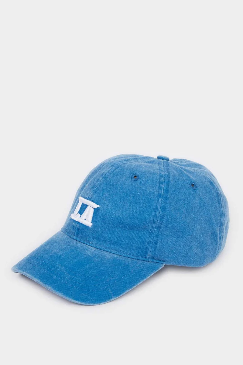 ديفاكتو Man Embroidered Cotton Cap