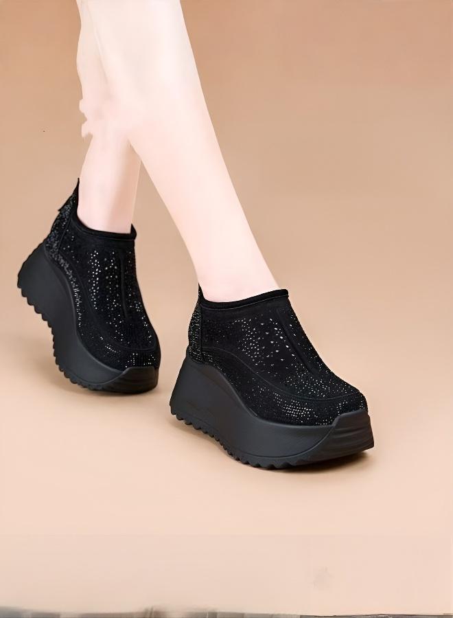 Modern Women's Platform Sneakers: 8cm Visual Height Boost - Image 1