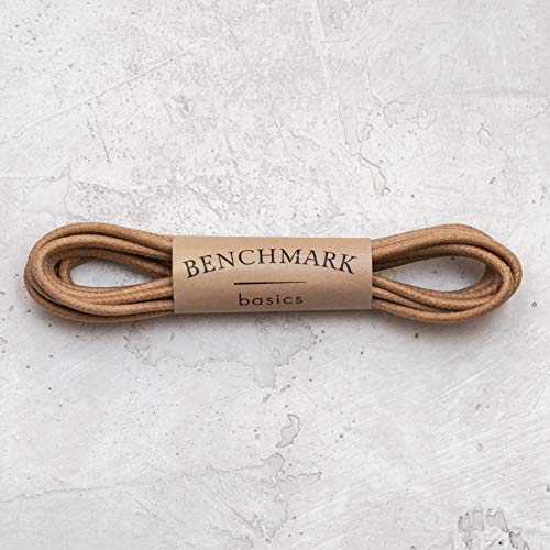 Benchmark Basics Tan 30" Round Waxed Cotton Shoelaces | 2mm (5/64”) Width (30 Inches, Tan) - Image 5