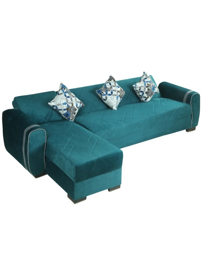 Corner sofa/chaise lounge/bed 100*200cm 165*80cm 3 cushions - Image 3