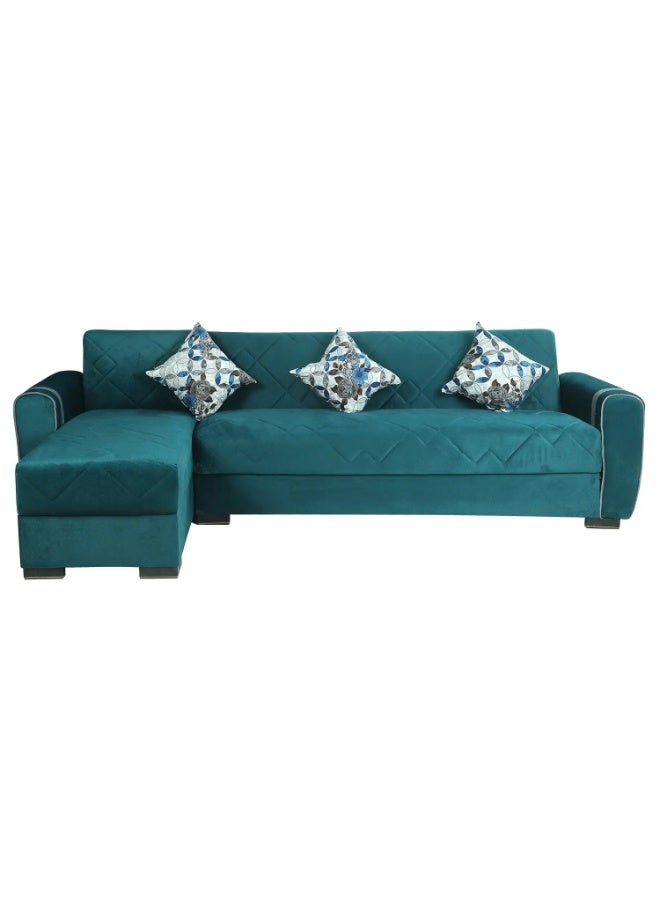 Corner sofa/chaise lounge/bed 100*200cm 165*80cm 3 cushions - Image 2