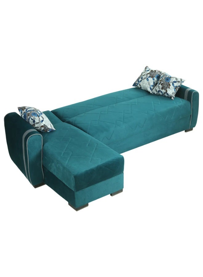 Corner sofa/chaise lounge/bed 100*200cm 165*80cm 3 cushions - Image 4