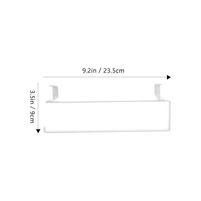 Wall Mounted Metal Paper Towel Holder Roll Tissue Rack Organizer Ivory White For Kitchen Bathroom - Image 3