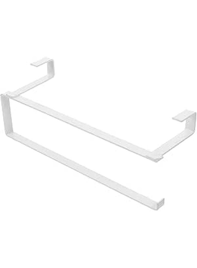 Wall Mounted Metal Paper Towel Holder Roll Tissue Rack Organizer Ivory White For Kitchen Bathroom - Image 1