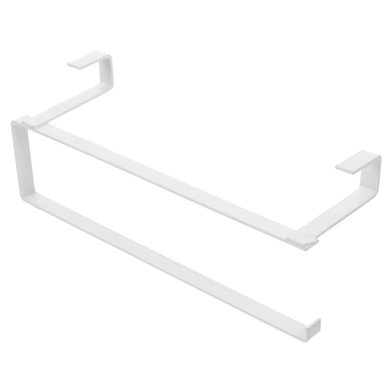 Wall Mounted Metal Paper Towel Holder Roll Tissue Rack Organizer Ivory White For Kitchen Bathroom - Image 2