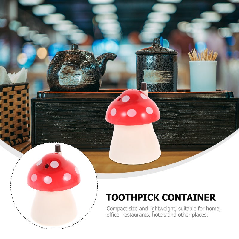 4pcs Toothpick Boxes Mushroom Shaped Toothpick Containers Automatic Toothpick Holder - Image 3
