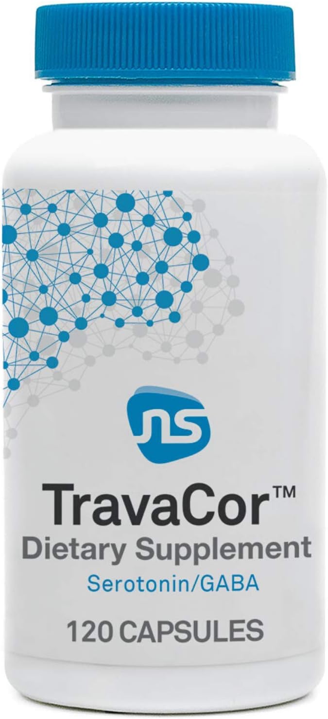 NeuroScience Mood Support Supplement  TravaCor  L Theanine Supplement with 5HTP  More to Help Soothe Stress Encourage Calm Sleep  Aid Healthy GABA Activity 120 Capsules - Image 1