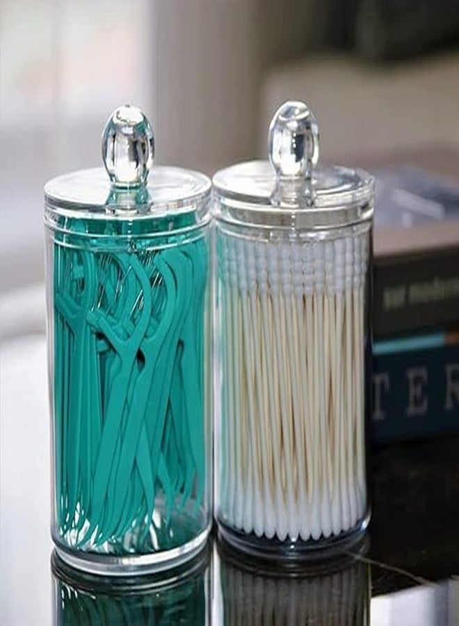 GNOLY Qtip Holder Dispenser For Cotton Ball Swab Makeup Pads Round Pads Floss - Makeup Pads Container For Qtip Ball, Cotton Swab Makeup Round , Floss - Image 2