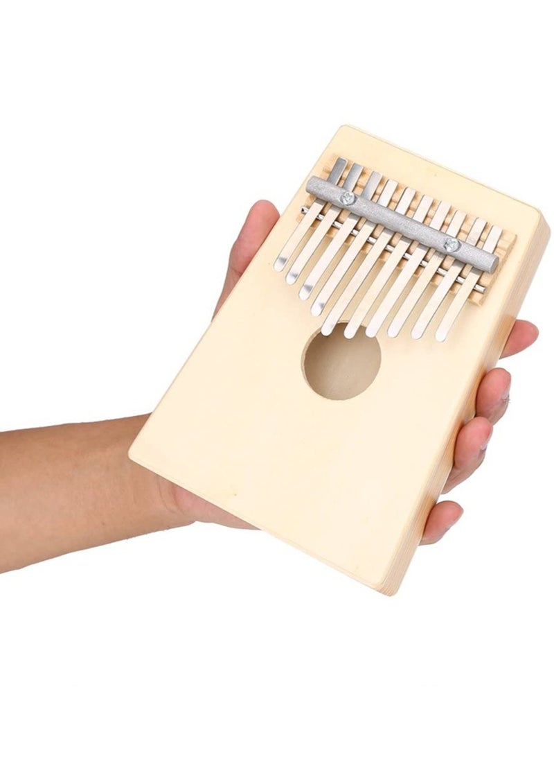 KASTWAVE Thumb Piano, 10 Keys Kalimba Pine Wood Finger Thumb Piano Instrument Musical Gift for Children(Wood Color)  - Image 4