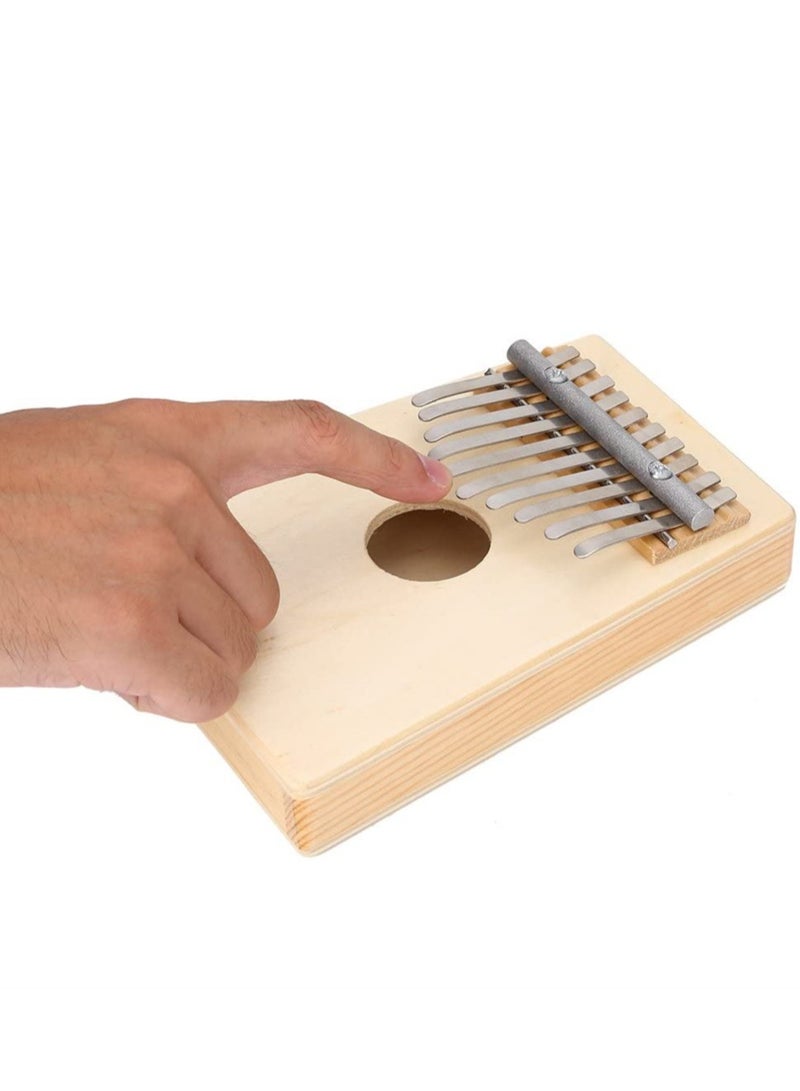 KASTWAVE Thumb Piano, 10 Keys Kalimba Pine Wood Finger Thumb Piano Instrument Musical Gift for Children(Wood Color)  - Image 3