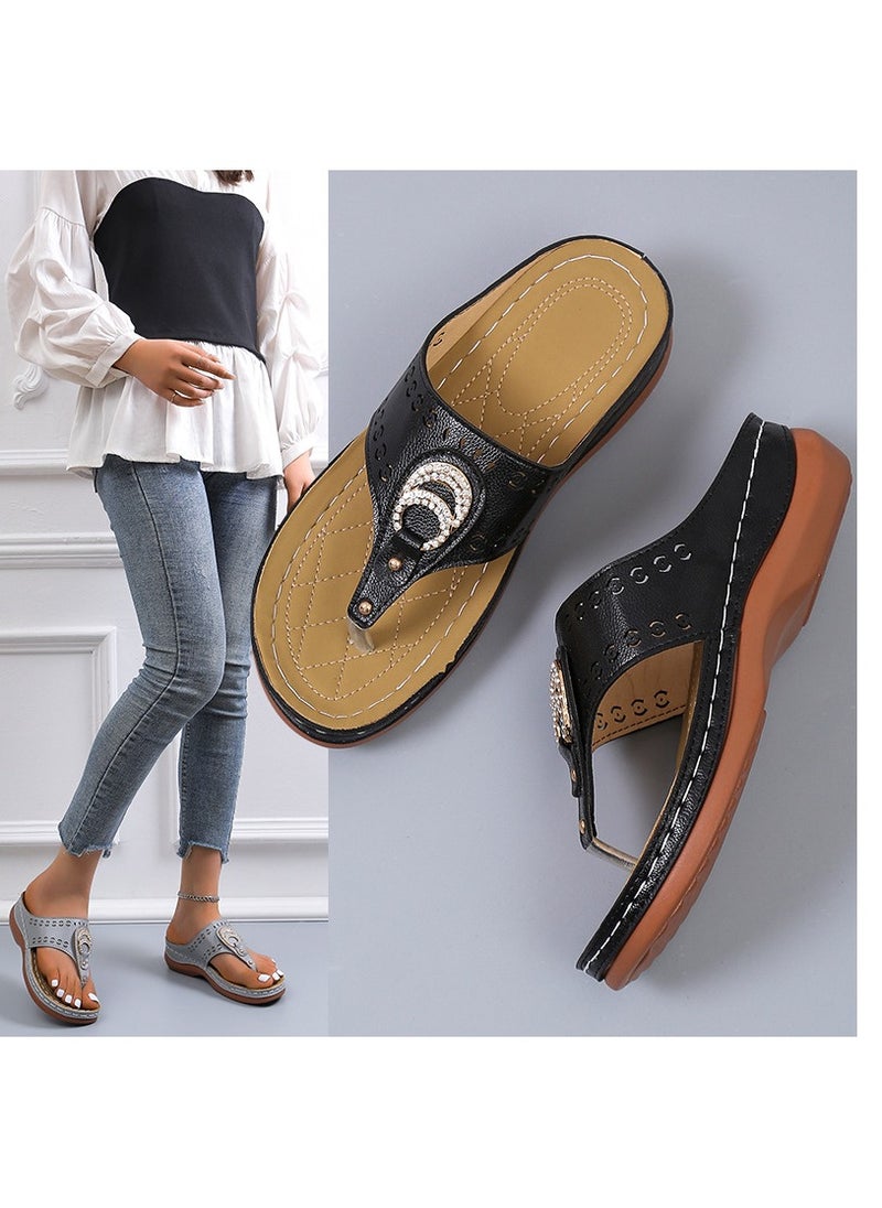 KUYING - Summer Fashion Flat Sandals - Image 1