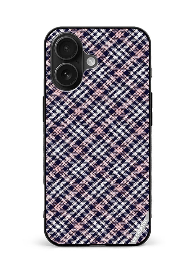 VR CREATIVE Protective Case Cover For Apple iPhone 16 Plus Checkered Design Multicolour