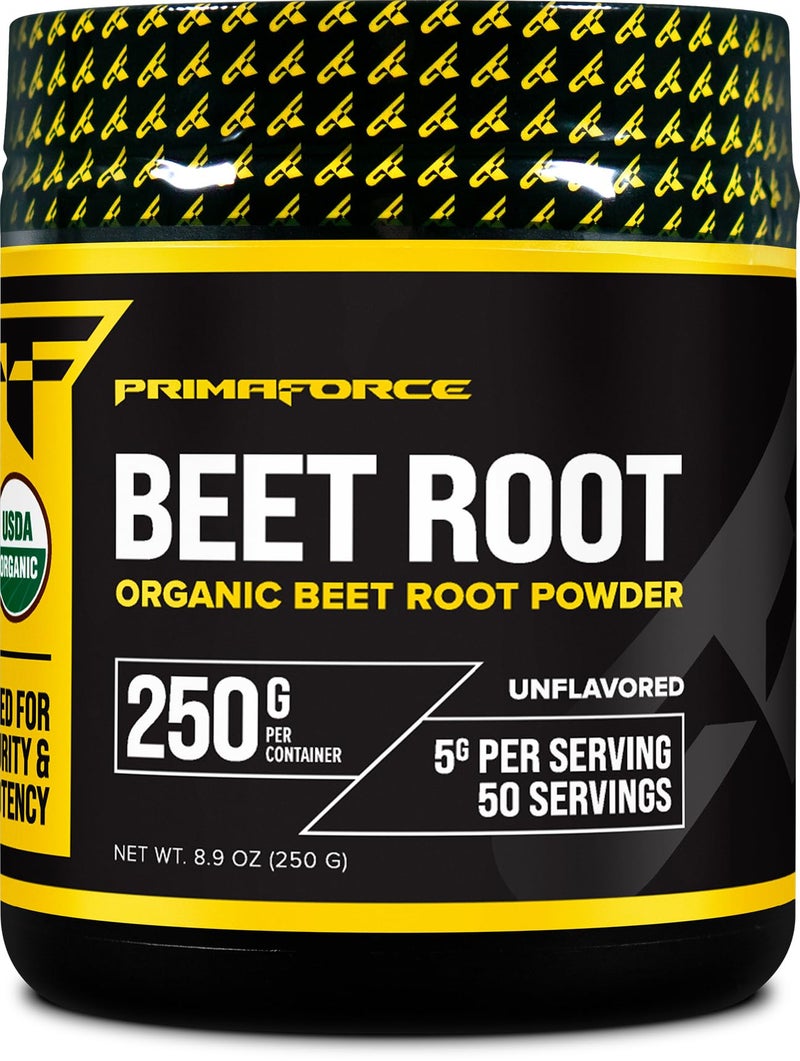Primaforce Organic Beet Root Powder 250g Unflavored Natural Source of Antioxidants and Nutrients