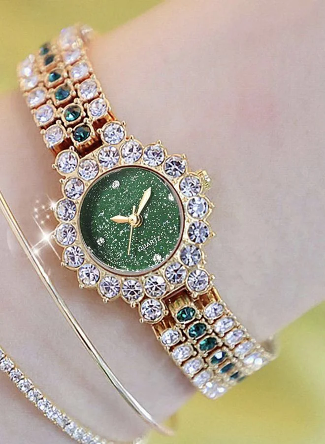 Styli Rhinestone Decor Starry Dial Quartz Watch
