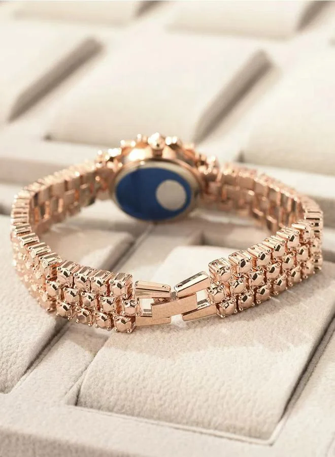 Styli Rhinestone Decor Starry Dial Quartz Watch