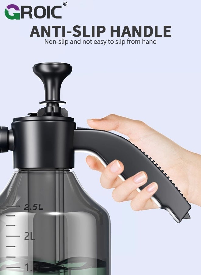 GROIC Handheld Car Wash Sprayer Manual Pressure Pump,3L foam watering can,Car Cleaning Supplies with Car wash towels and car wash sponges,Pressure Sprayer for Home, Lawn, Garden, Car - Image 2