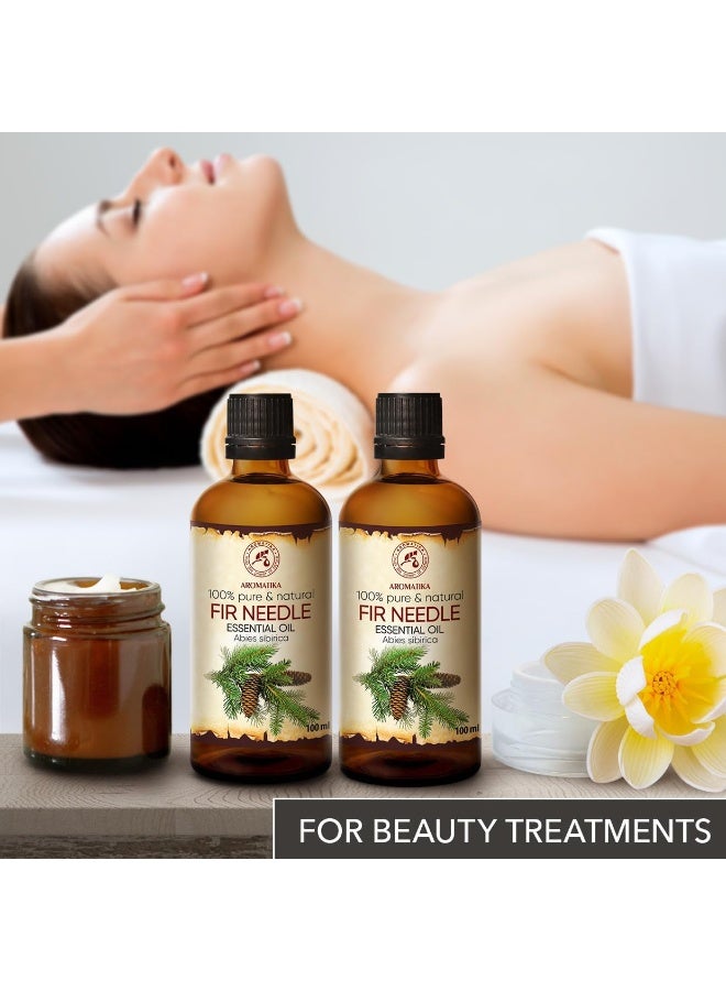 Aromatika Fir Needle Oil 6.8 Fl Oz (Set 2 * 100Ml) Abies Sibirica 100% Pure & Natural Good For Sauna Body Care Wellness Beauty Massage Aromadiffuser Room Fragrance Fir Essential Oils  - Image 5