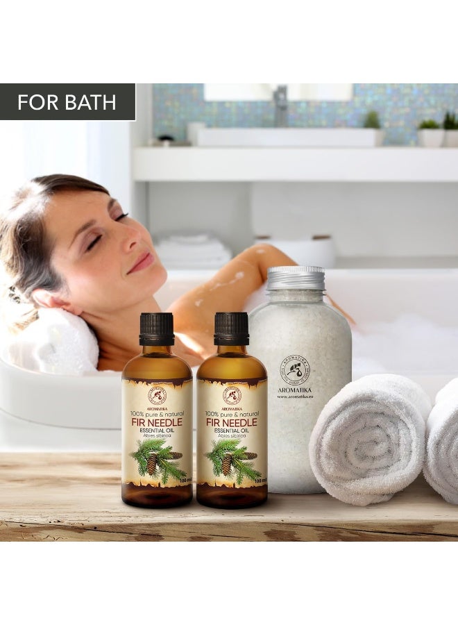 Aromatika Fir Needle Oil 6.8 Fl Oz (Set 2 * 100Ml) Abies Sibirica 100% Pure & Natural Good For Sauna Body Care Wellness Beauty Massage Aromadiffuser Room Fragrance Fir Essential Oils  - Image 4