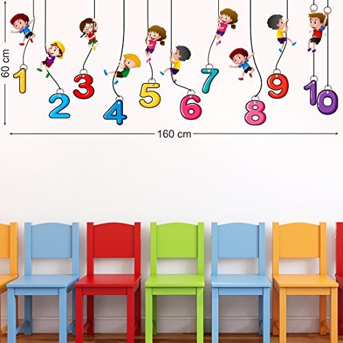 Luke and Lilly 1,2,3,4 Number Kids Wall Sticker(PVC Vinyl,60cm x160cm) - Image 2