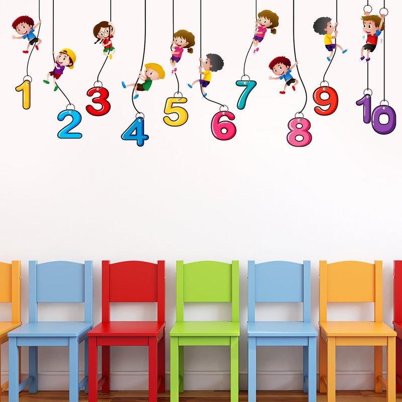 Luke and Lilly 1,2,3,4 Number Kids Wall Sticker(PVC Vinyl,60cm x160cm) - Image 5
