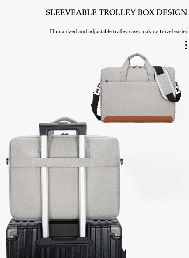 DUNISO 15.6 Inch Laptop Bag with Multi Compartment Lightweight Laptop Hand Bag Large Capacity Work Bag Crossbody Bag Travel Business Briefcase Water-Resistant Dust-proof Shoulder Messenger Bag for Men and Women Work Office - Image 4