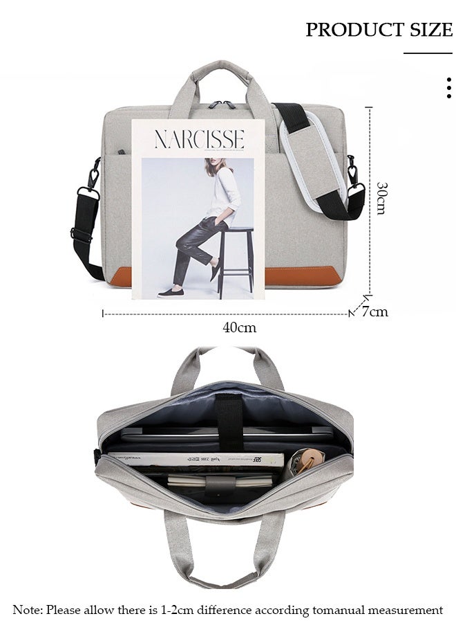 DUNISO 15.6 Inch Laptop Bag with Multi Compartment Lightweight Laptop Hand Bag Large Capacity Work Bag Crossbody Bag Travel Business Briefcase Water-Resistant Dust-proof Shoulder Messenger Bag for Men and Women Work Office - Image 2