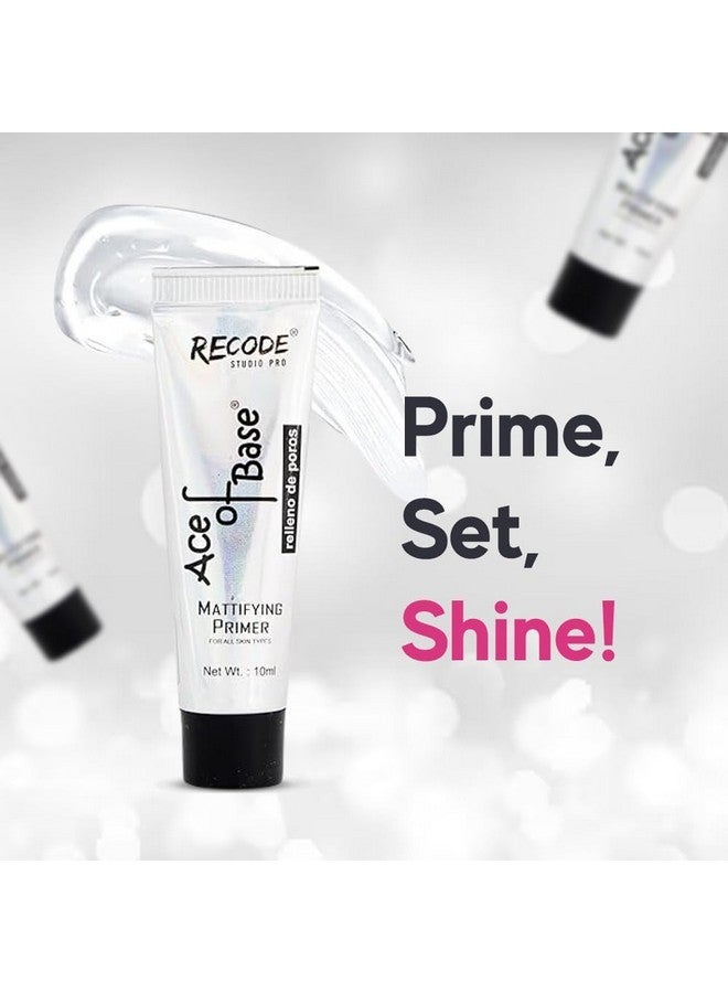 Recode Ace Of Base Mattifying Primer For Face Makeup 10Ml | Applicable On Oily & Dry Skin | Blurs Fine Lines, Wrinkles & Pores  - Image 2