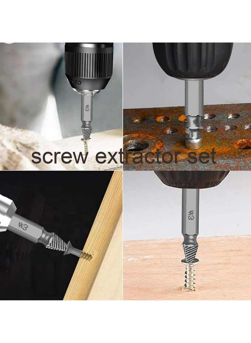 CMGTYYD. مجموعة مستخرج المسامير اللولبية، مجموعة مستخرج المسامير اللولبية التالفة، أداة إزالة المسامير اللولبية ذات الرأس المزدوج، أداة إزالة المسامير اللولبية، 6 قطع مستخرج المسامير اللولبية المكسورة، هدية للرجال للأجهزة الصدئة المكسورة - Image 5