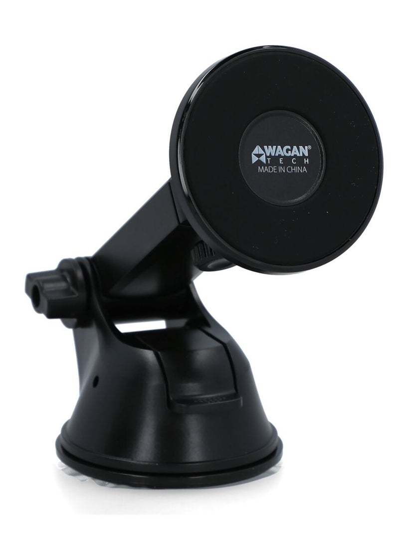 واجان حامل هاتف سيارة مغناطيسي متين وصغير الحجم ومحمول وآمن باللون الأسود - Image 2