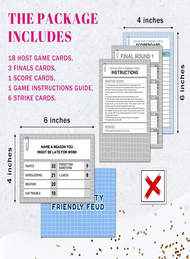 Mueddur Office Family Feud Game, Office Friendly Feud Games, Team Building Game for Work, Ice Breaker Work Party Games for Adults, Retirement Party Decorations, 05 - Image 2