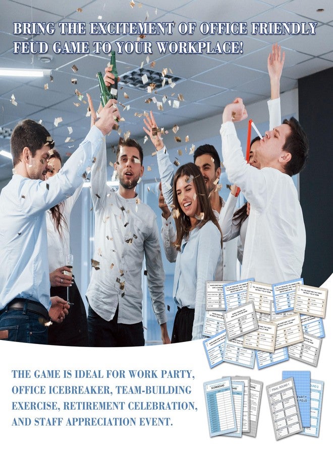 Mueddur Office Family Feud Game, Office Friendly Feud Games, Team Building Game for Work, Ice Breaker Work Party Games for Adults, Retirement Party Decorations, 05 - Image 5