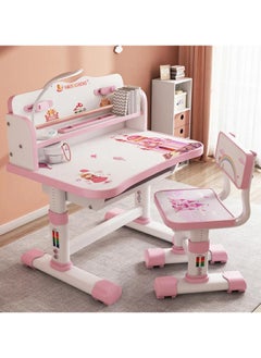 DubaiGallery Children's study desk, home desk, student writing table, adjustable chair set, simple desk, child work  - Image 2