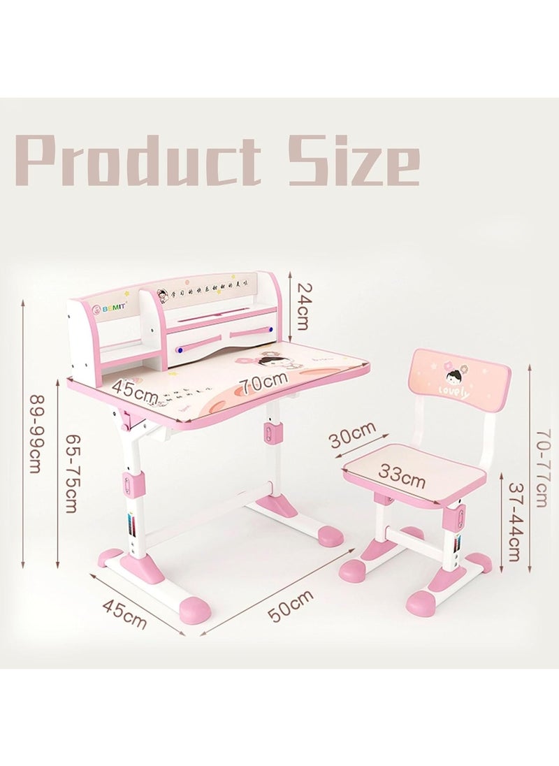 DubaiGallery Children's study desk, home desk, student writing table, adjustable chair set, simple desk, child work  - Image 4