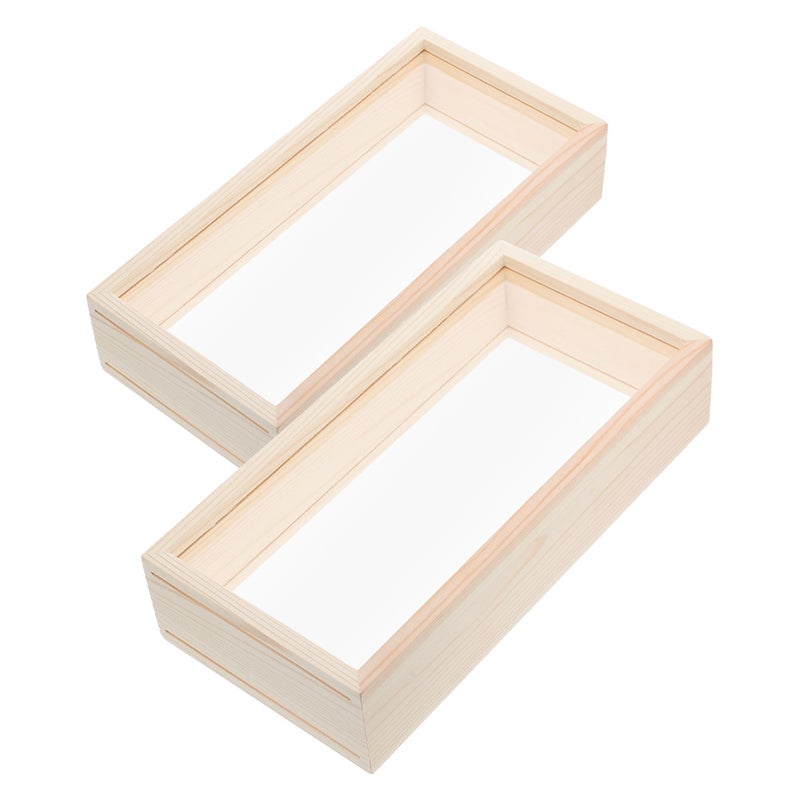 2pcs Pressed Flower Frame Display Case For Flower And Plant Specimens Reusable Clear Shadow Frame Dried Flower Display Case - Image 1