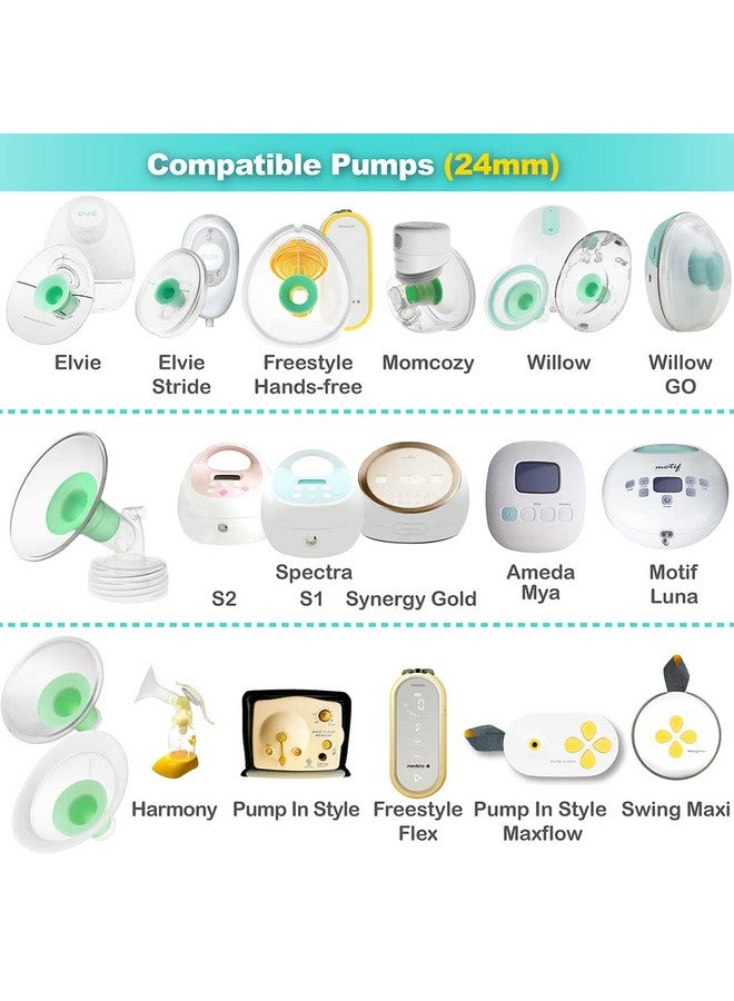 NENESUPPLY 1St Generation 19Mm Flange Insert Compatible With Elvie Flange Pump Parts Elvie Stride Flange Medela Spectra Momcozy Flange Willow Reduce 24Mm To 19Mm Use As Elvie Inserts Medela Insert - Image 5