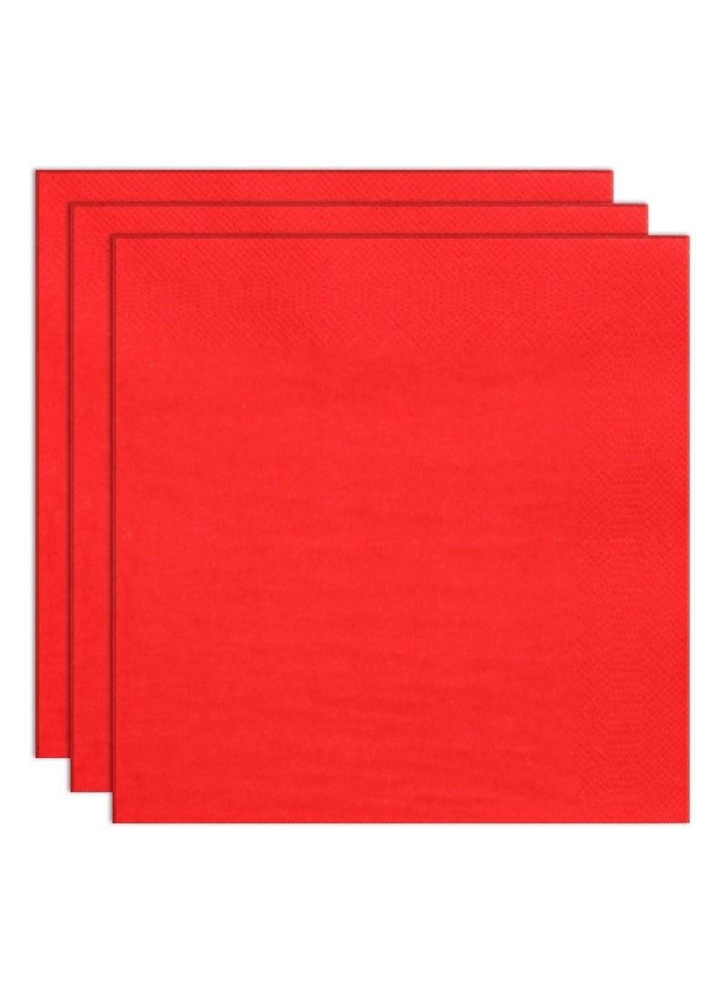 Red Paper Napkins 24cm 20-Pack