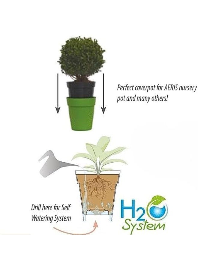 أيدل وعاء نبات دائري غير لامع من إيدل كلاسيك - أصيص زهور بلاستيكي خفيف الوزن للاستخدام الداخلي والخارجي - وعاء حديقة زخرفي للبلكونة والمنزل والمكتب - متوفر بأحجام 27 سم، 32 سم، 45 سم - Image 3