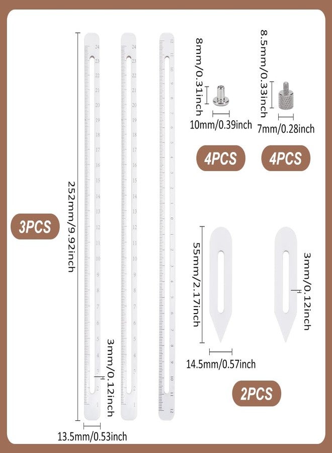 UNICRAFTALE Pottery Throwing Gauge Set White Pottery Height Measuring Ruler Acrylic Clay Craft Measuring Gauge Adjustable Pottery Ceramics Clay Tool for Pottery Making - Image 3