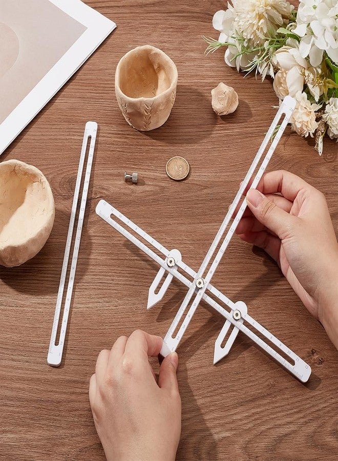UNICRAFTALE Pottery Throwing Gauge Set White Pottery Height Measuring Ruler Acrylic Clay Craft Measuring Gauge Adjustable Pottery Ceramics Clay Tool for Pottery Making - Image 5