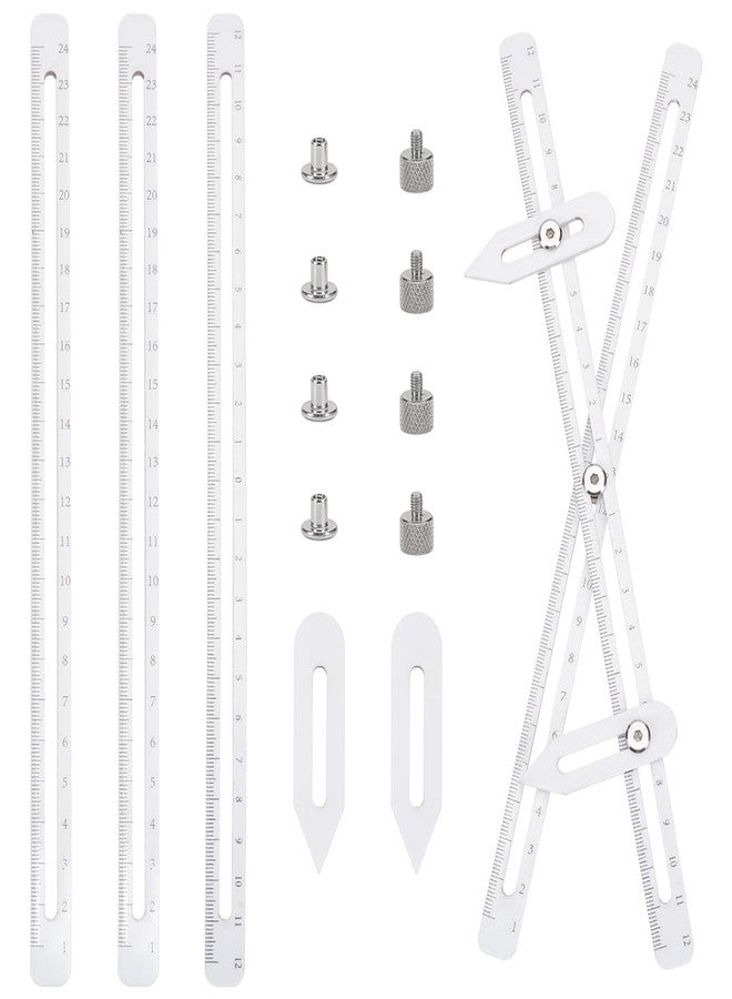 UNICRAFTALE Pottery Throwing Gauge Set White Pottery Height Measuring Ruler Acrylic Clay Craft Measuring Gauge Adjustable Pottery Ceramics Clay Tool for Pottery Making - Image 1