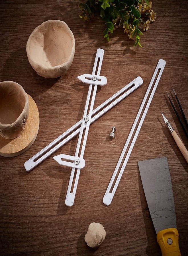 UNICRAFTALE Pottery Throwing Gauge Set White Pottery Height Measuring Ruler Acrylic Clay Craft Measuring Gauge Adjustable Pottery Ceramics Clay Tool for Pottery Making - Image 2