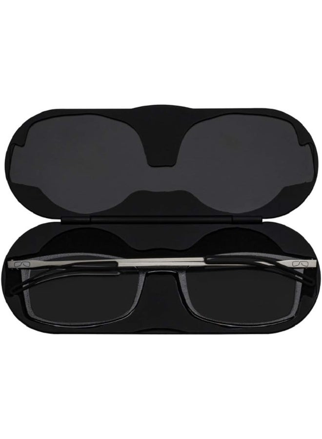 ThinOptics ThinOptics Frontpage Manhattan Reading Glasses + Milano Aluminum Case, Rectangle Black/Regular Case, 2 x  - Image 2