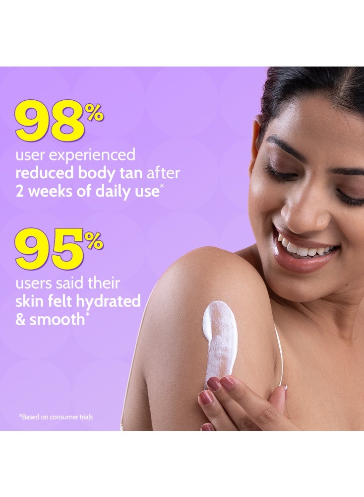 Chemist at Play Bright Boost SPF Body Lotion | With 5% Niacinamide & SPF 50+ PA++++ | 24 hours moisturization | Lightweight & Non-Greasy Formula | 236ml - Image 4