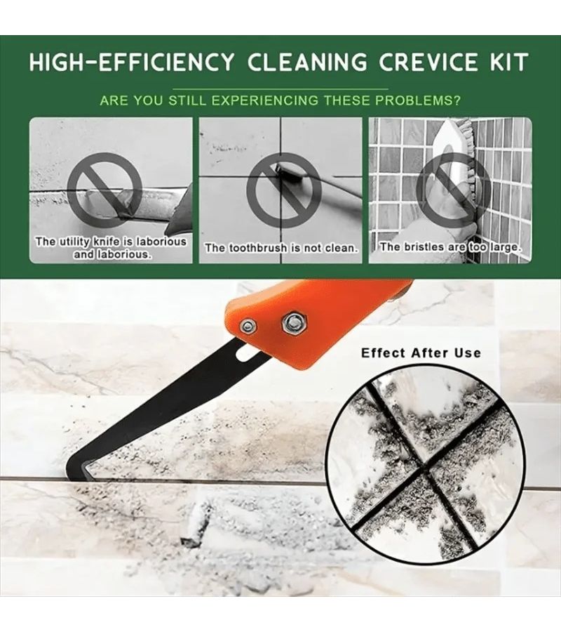 3 New Orange Gap Hooks Tile Repair Tool for Old Mortar Cleaning Dust Removal Steel Construction Hand Tool - Image 3