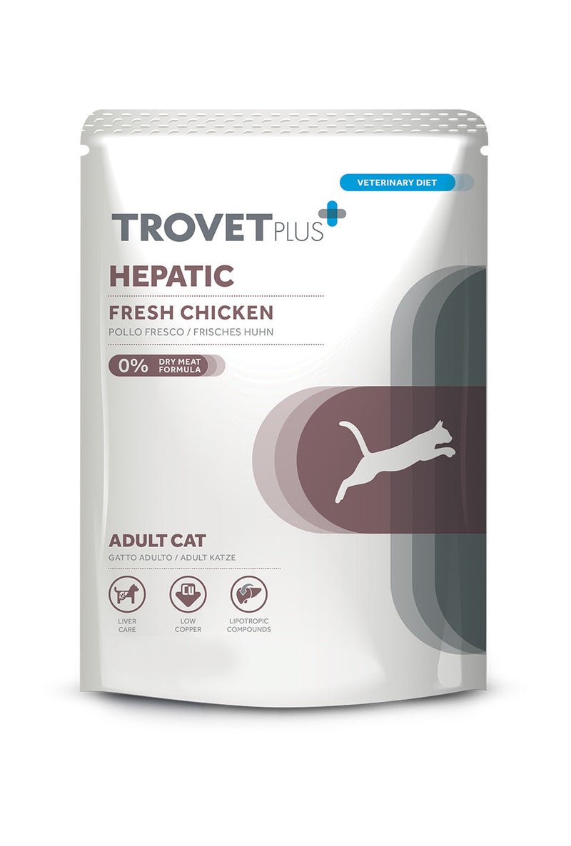 Trovet Trovet Plus Pouch Cat Hepatic Veterinary Diets Wet Food 85g - Image 1