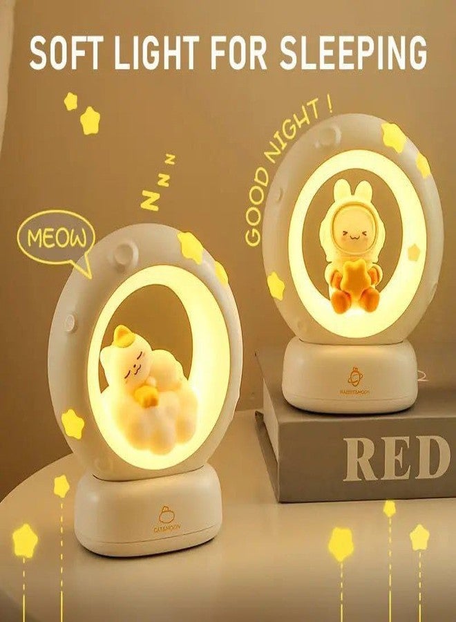 Clefairy Cat Moon LED Night Lamp, 3-Way Dimmable Touch Control, Home, Bedroom, Living Room, Party Decor Rechargeable Lamp Dimmable Multiple Lighting - Image 5