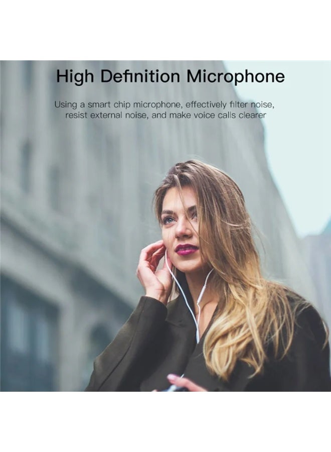 Yesido YH38 Wired USB Type-C Earphones with Mic – Stereo In-Ear Headphones for Samsung, Huawei, Xiaomi & Other Type-C Devices，Noise Reduction, Hands-Free Calls, Durable Cable (White) - Image 2